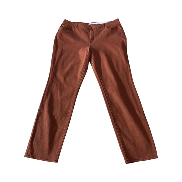 NWT CATO Fashions est. 1946 Denim Jeans Copper Colored Size 16 Pockets - Picture 1 of 8